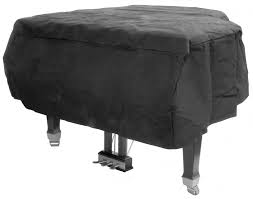 padded black grand piano cover